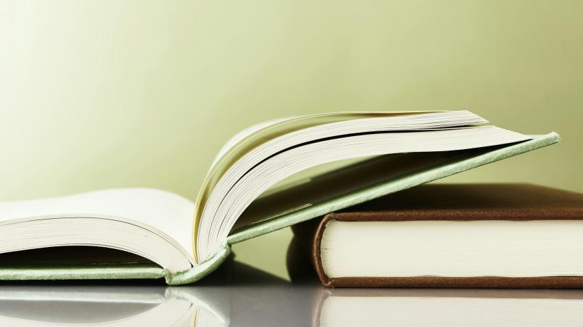 photo of an open book