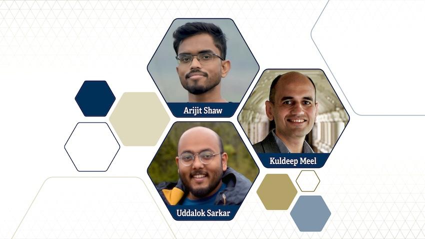 graphic with photos of researchers