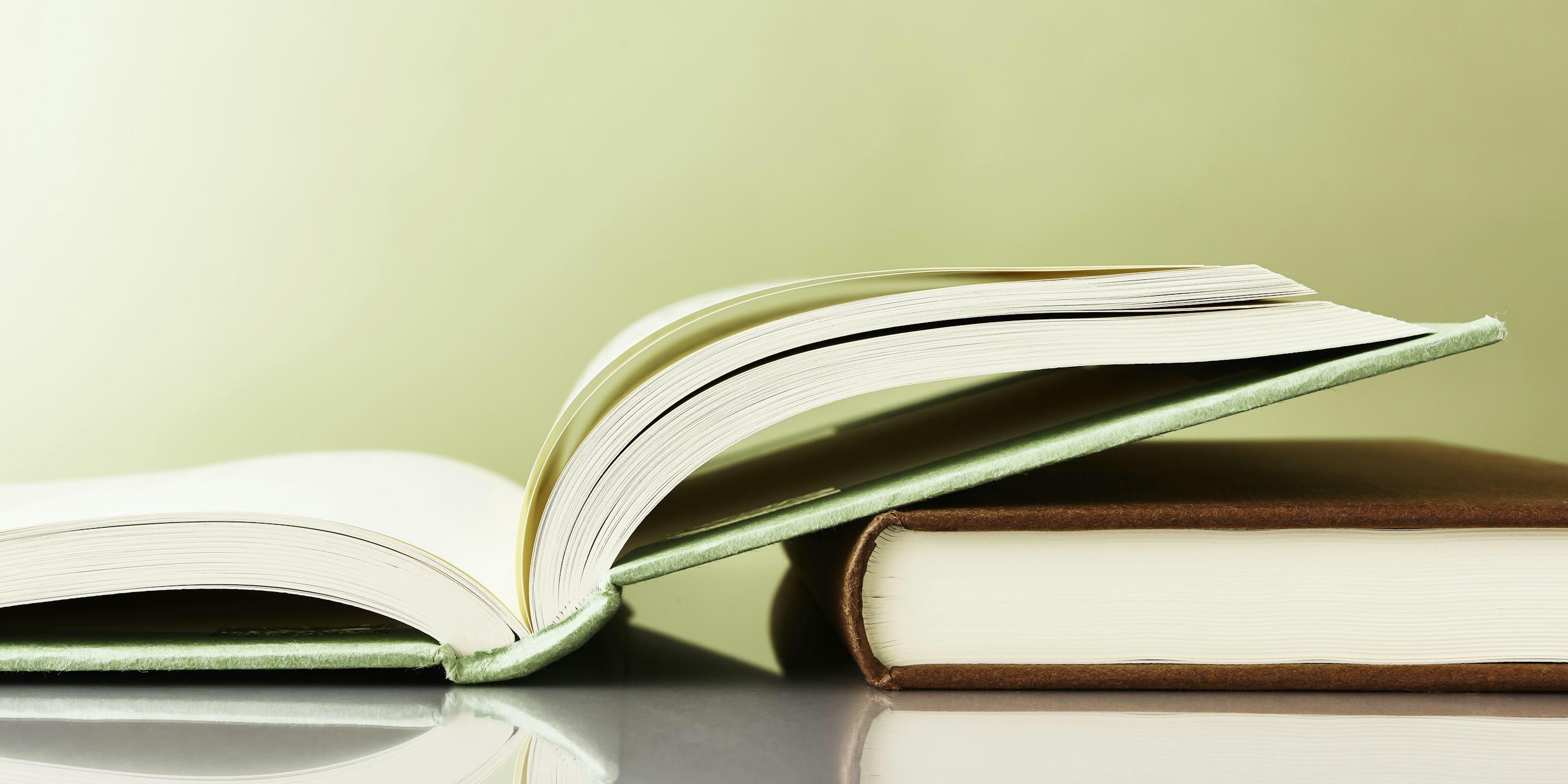 photo of an open book
